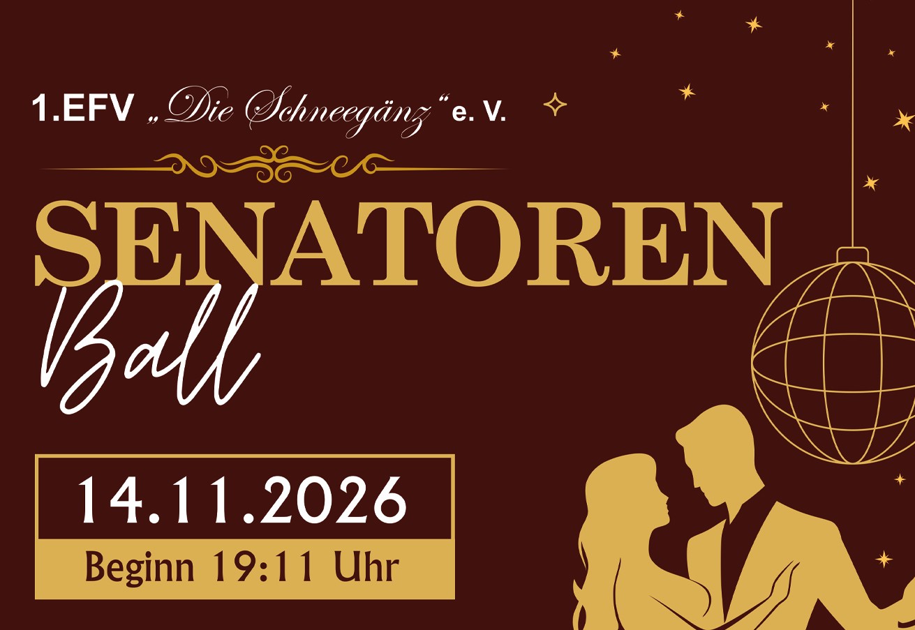 Veranstaltungsplakat für den Senatorenball des Faschingsvereins